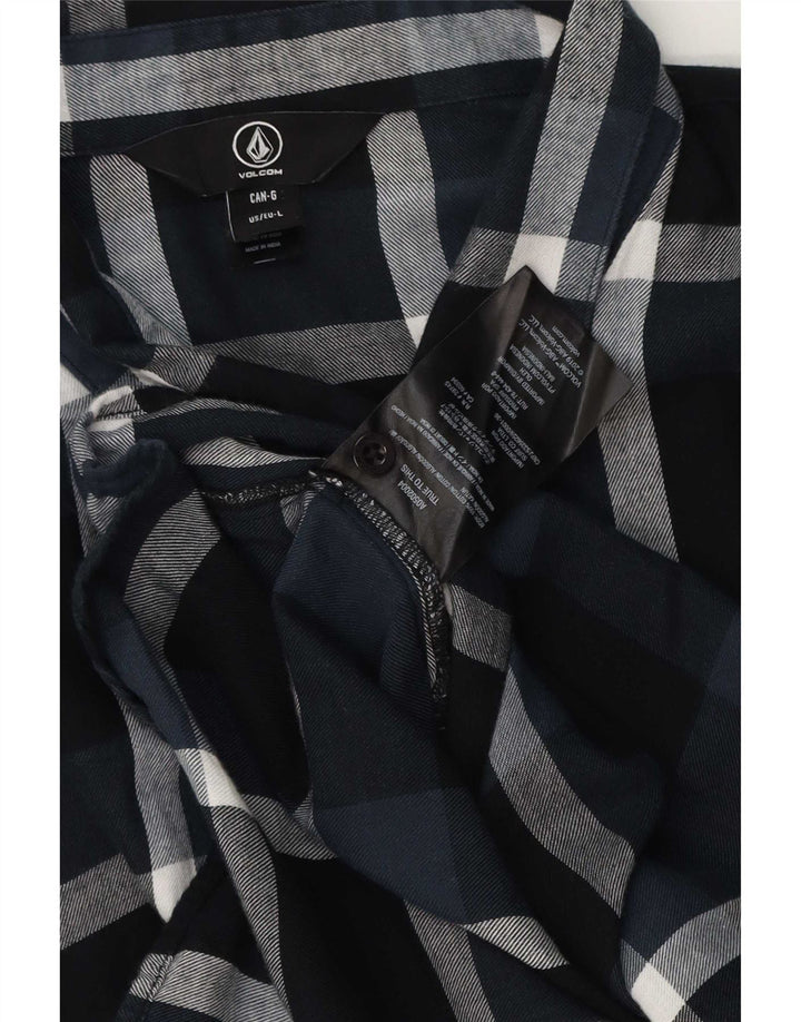 Volcom Herre flannelskjorte Stor marineblå ternet bomuld