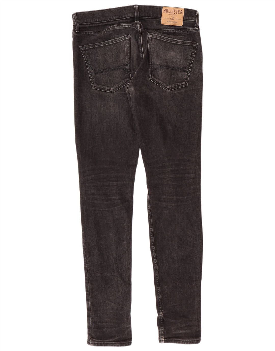 HOLLISTER Skinny Jeans til mænd W32 L34 Sort bomuld