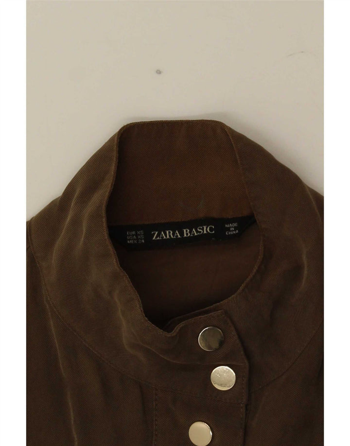 Zara Kvinder Oversized Utility Jacket UK 6 XS Khaki
