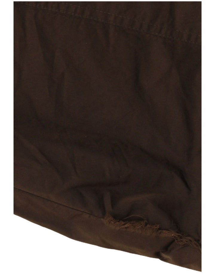 MASSIMO DUTTI Dame Hætte-vindjakke UK 14 Medium Khaki Bomuld