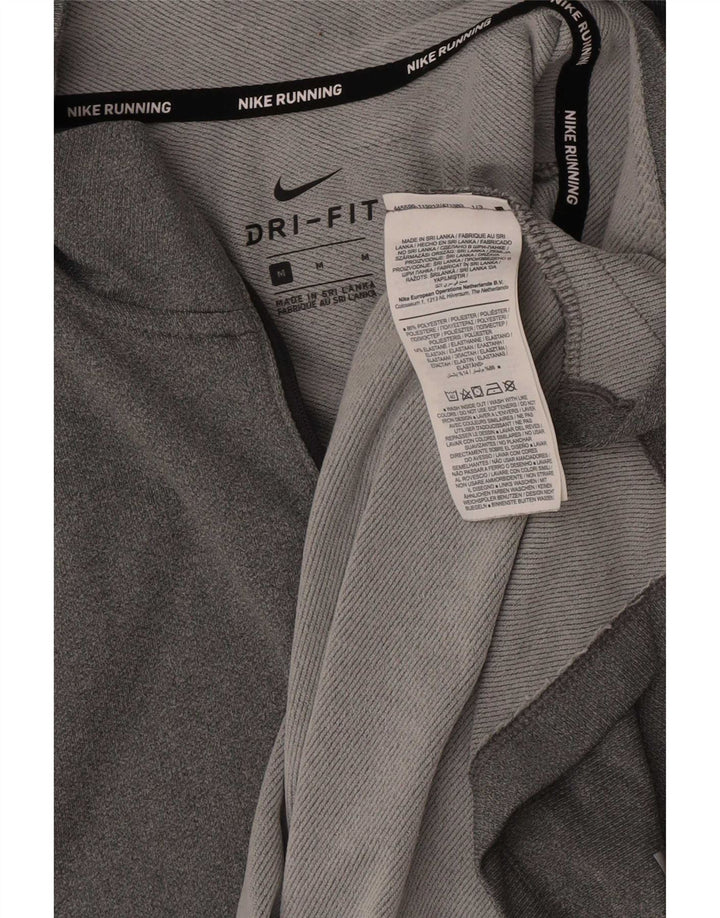 Nike Herre Dri Fit Pullover med lynlås-hals træningsdragt Top mellemgrå polyester