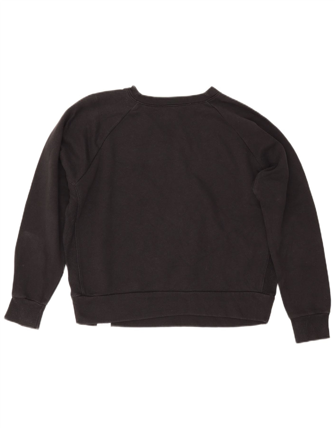 REEBOK Grafisk Sweatshirt Jumper UK 14 Medium Sort Bomuld