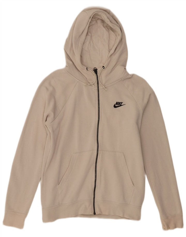 Nike Hættetrøje med lynlås til mænd, lille beige bomuld