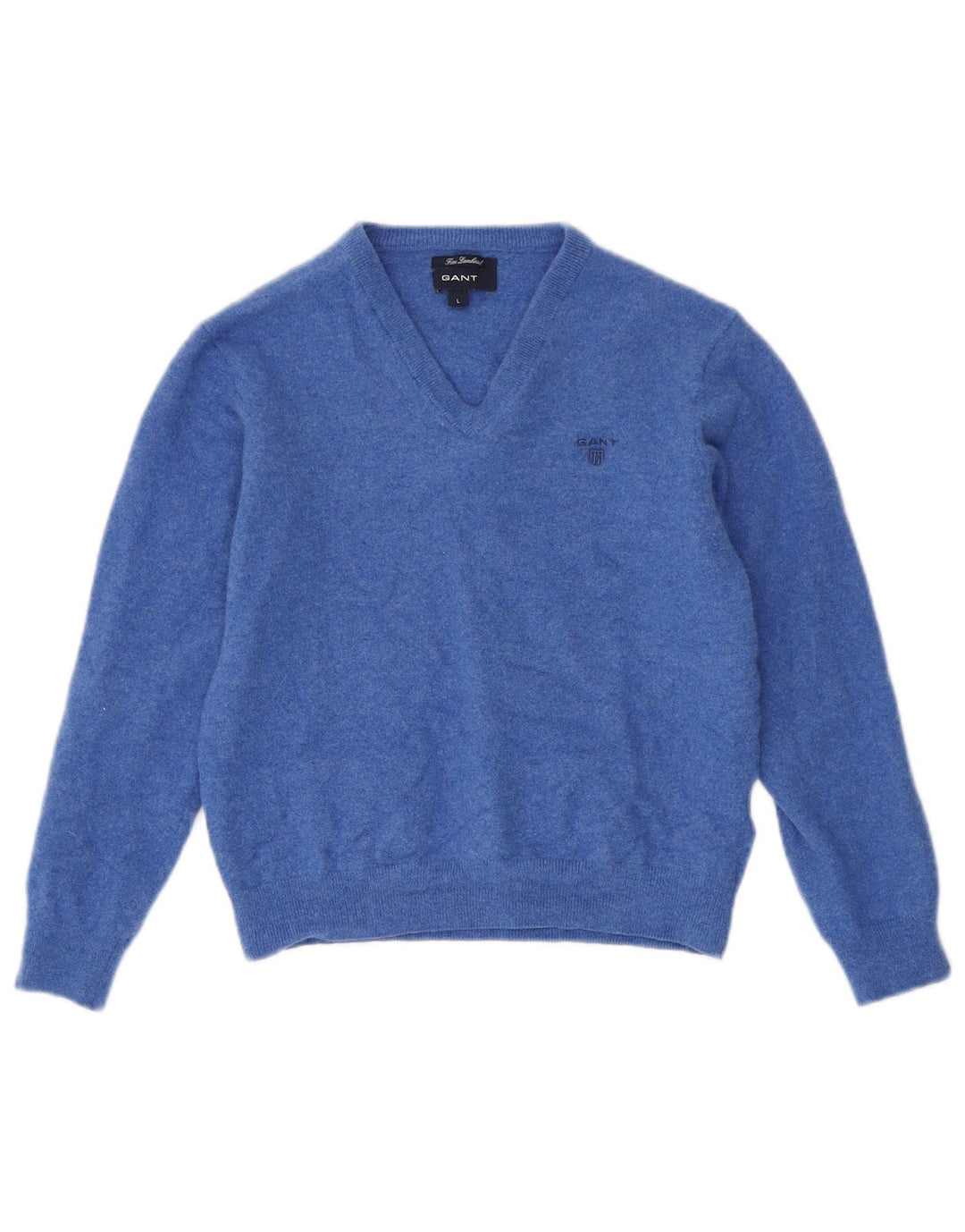 Gant Boys V-hals sweater 7-8 år Stor blå lammeuld