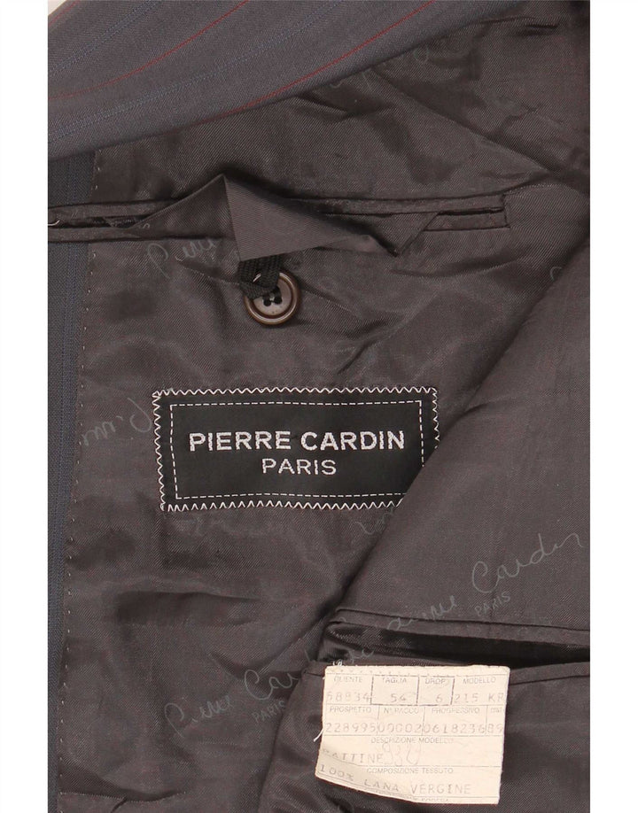 Pierre Cardin Herre 2-knaps blazerjakke IT 54 2XL Gråstribet