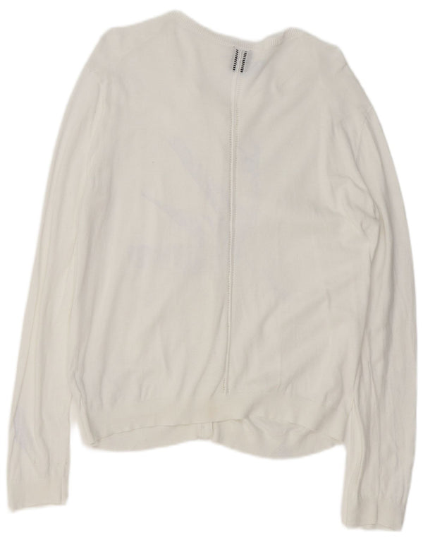 Gap Dame Cardigan Sweater UK 18 XL Hvid Bomuld