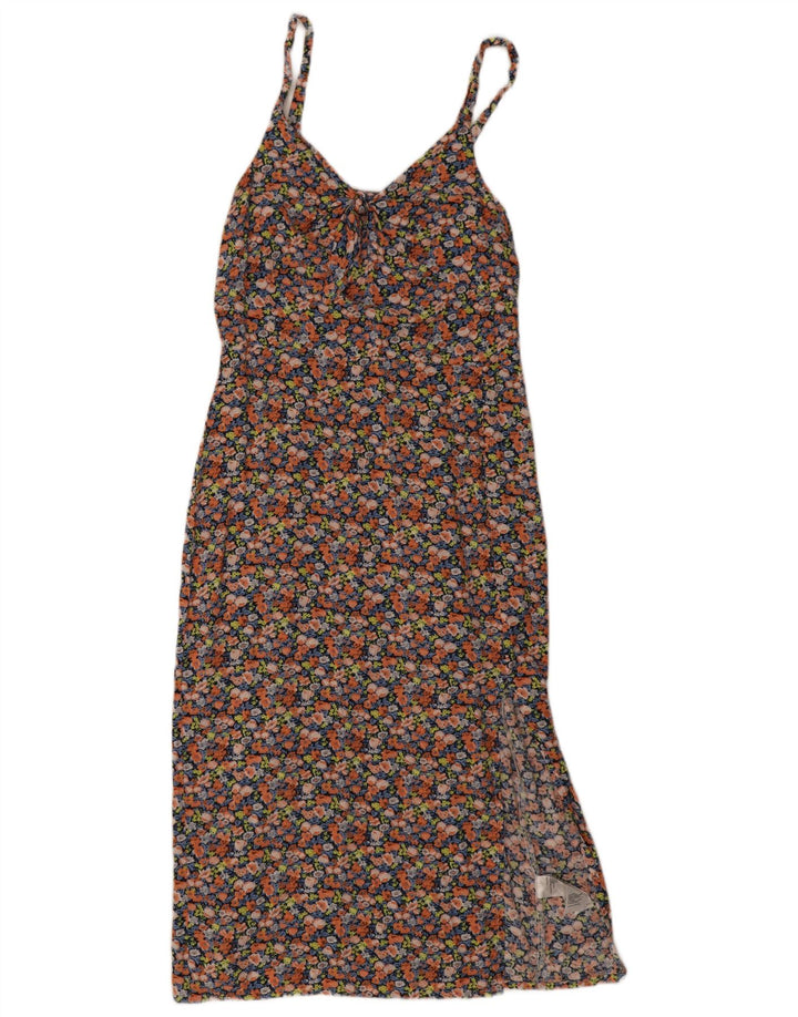 Oasis Womens Slip Dress UK 12 Medium Multicolored Floral Viscose