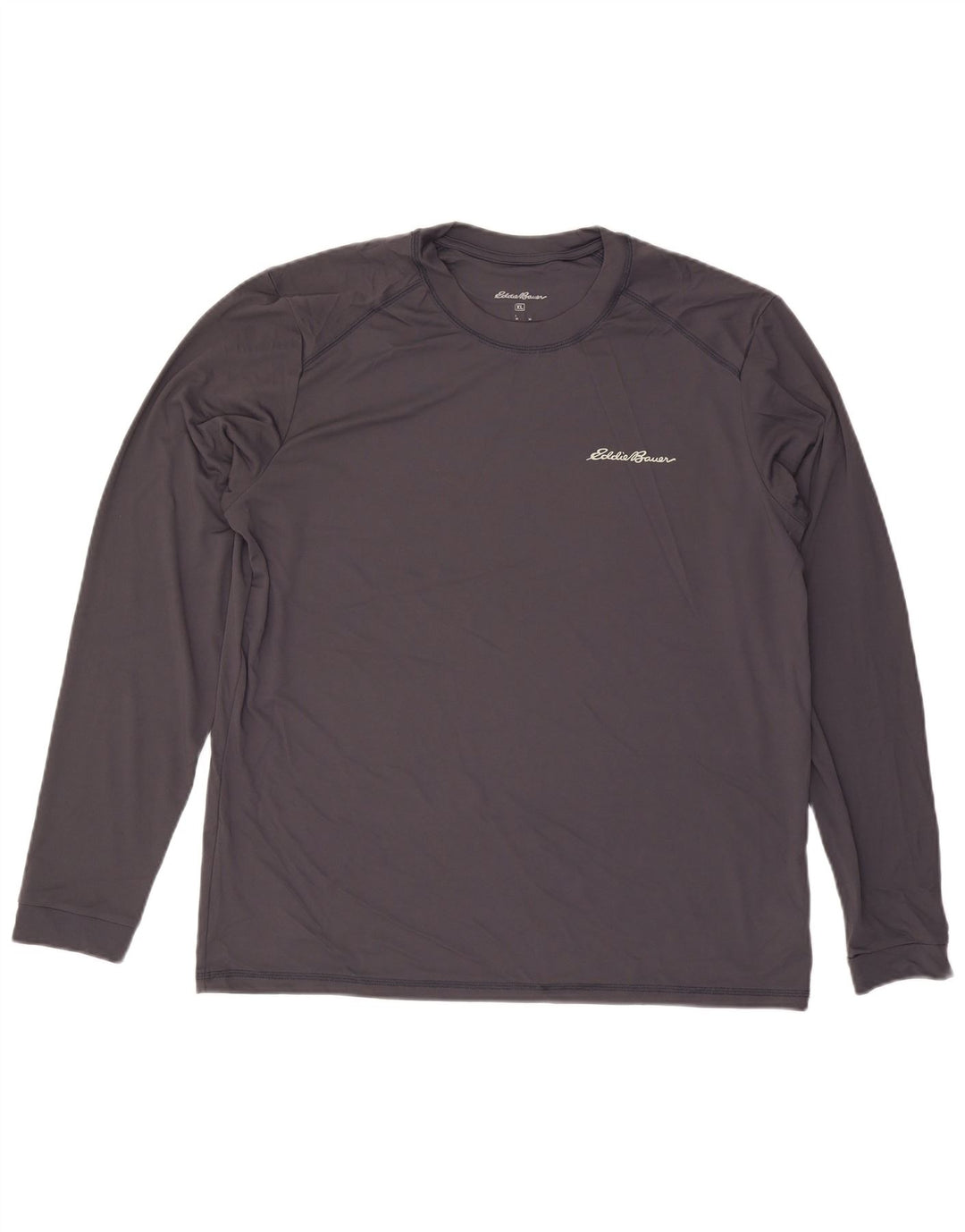 EDDIE BAUER Herre Grafisk Top Langærmet XL Grå Polyester