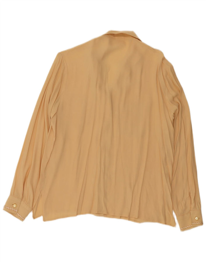 Vintage dameskjorte bluse IT 46 Large Beige Acetate