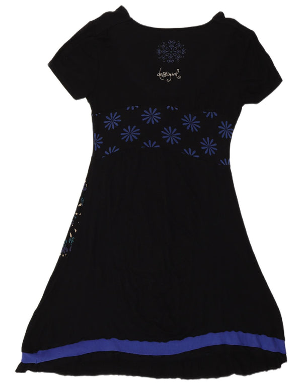 Desigual T-shirtkjole til kvinder UK 14 Large Black Floral