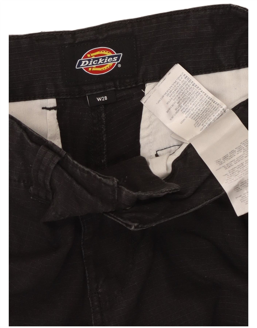 DICKIES Straight Cargo bukser til mænd W28 L29 Sort bomuld