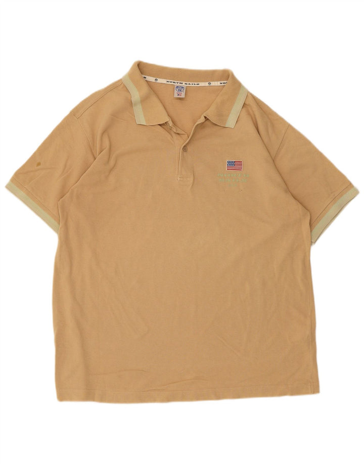 North Sails Herre Polo Shirt Medium Beige Bomuld