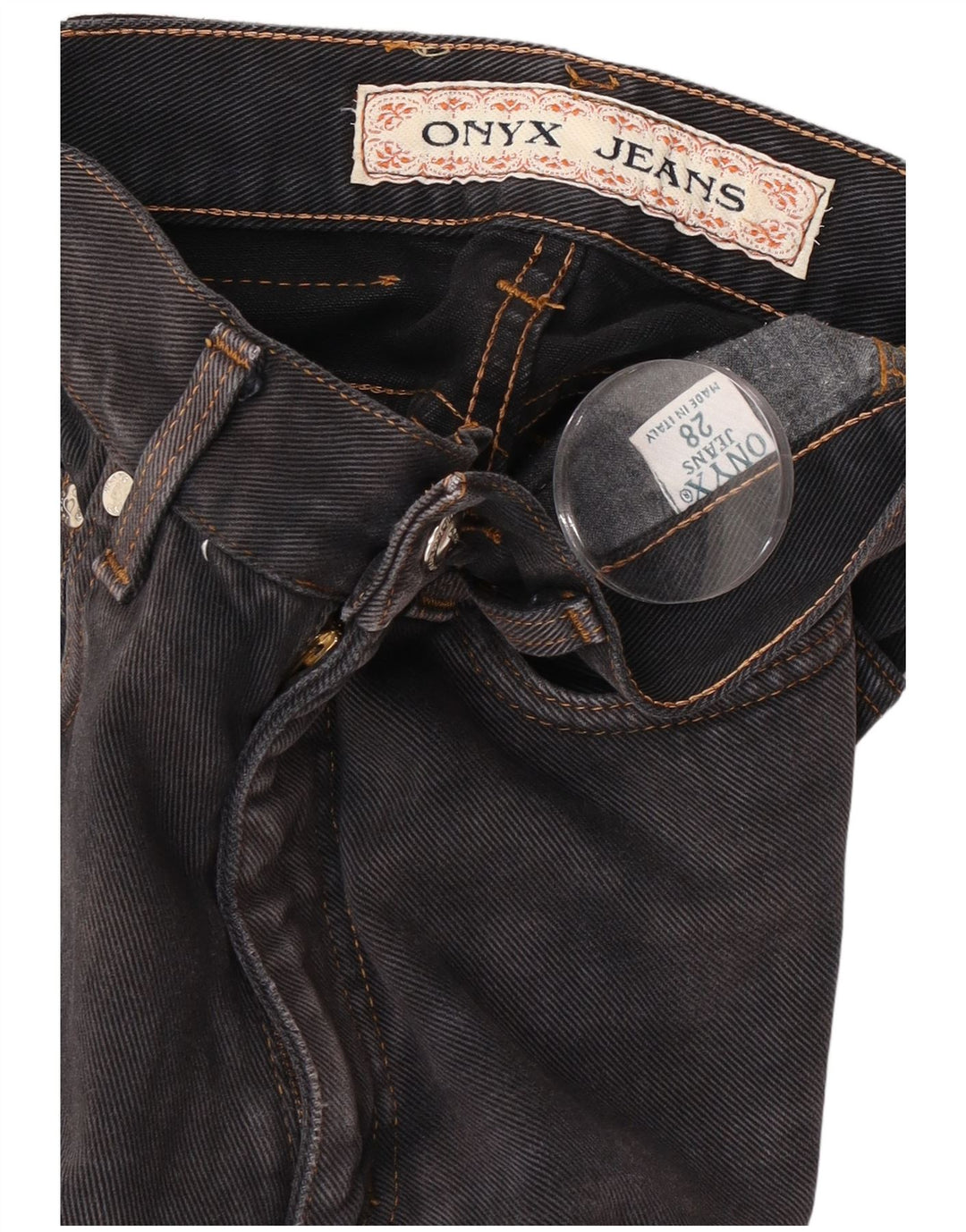 Onyx koniske jeans til kvinder W28 L31 sort bomuld