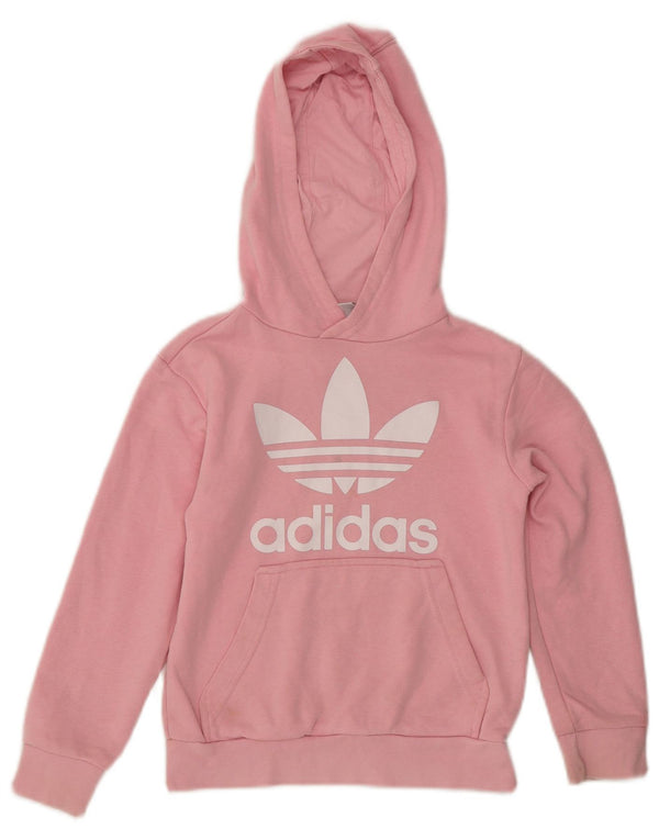 ADIDAS Grafisk hættetrøje til piger 7-8 år Pink Bomuld