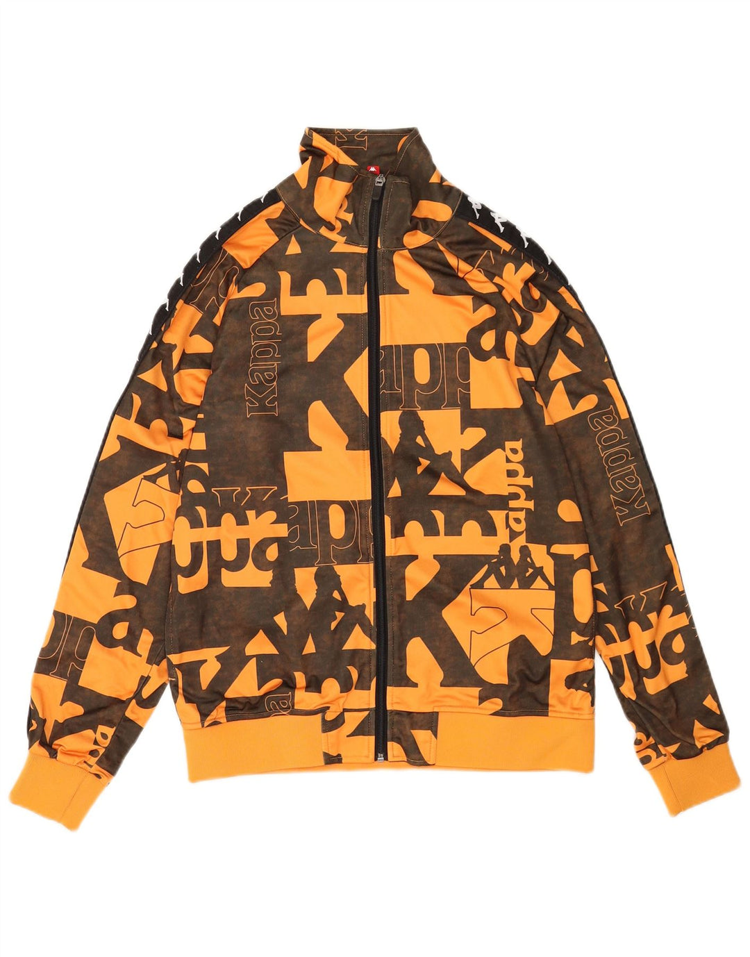 Kappa Herre grafisk træningsdragt Topjakke Lille Orange Geometrisk Polyester