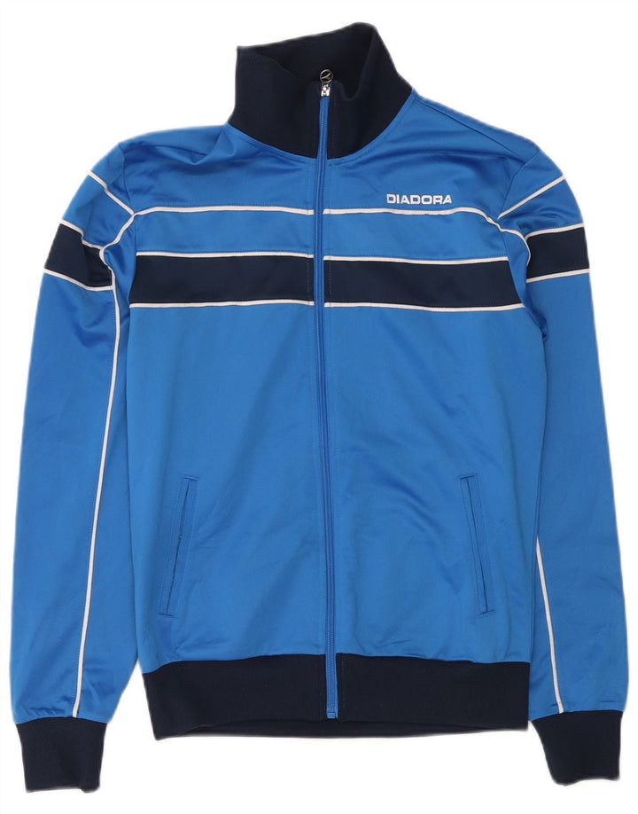 Diadora Træningsdragt til mænd, topjakke, lille blå farveblok polyester