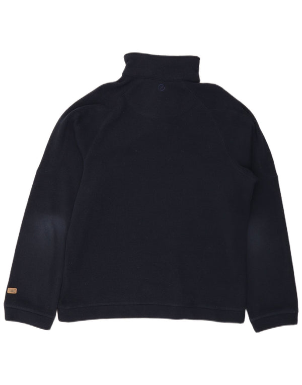 Animal Herre Button Neck Jumper Sweater Medium Navy Blue Polyester