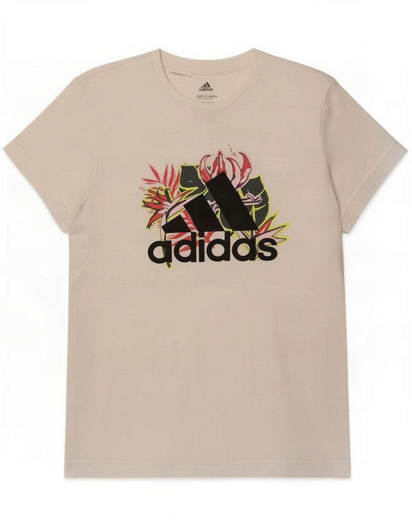 Adidas Girls Aeroready Grafisk T-Shirt Top 14-15 år Hvid