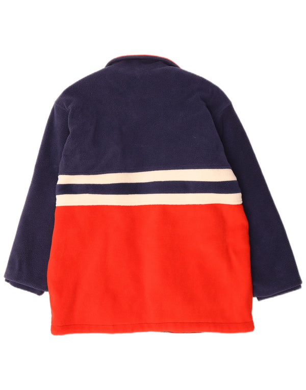 Vintage fleecejakke til mænd UK 40 Large Navy Blue Colourblock