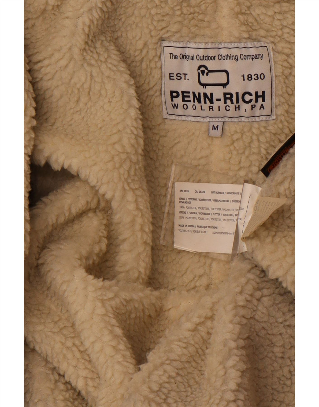 WOOLRICH Parkajakke med hætte til kvinder UK 14 Medium Brun Polyester