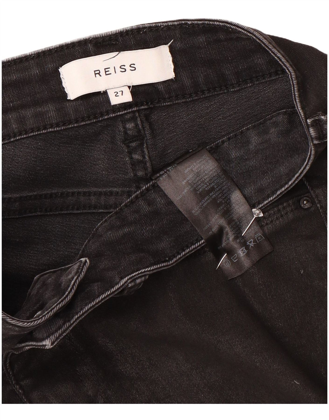 Reiss koniske jeans til kvinder W27 L28 sort bomuld