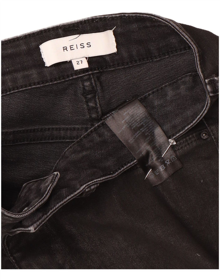 Reiss koniske jeans til kvinder W27 L28 sort bomuld