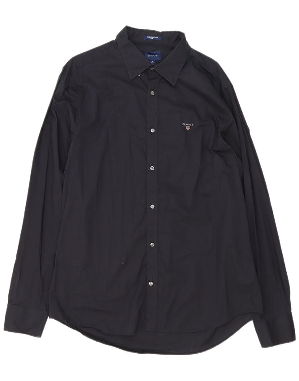 Gant Herreskjorte Str. 43/44 17 1/2 XL Sort Bomuld