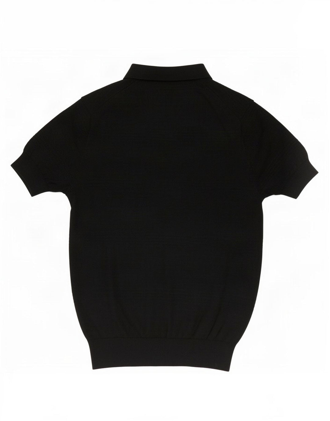 Zara Herre Kortærmet Polo Neck Jumper Sweater Medium Sort Uld