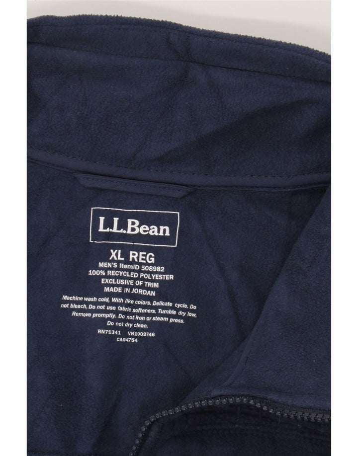 L.L.BEAN Mens Fleece Jacket UK 42 XL Navy Blue Polyester Vintage L.L.Bean and Second-Hand L.L.Bean from Messina Hembry 