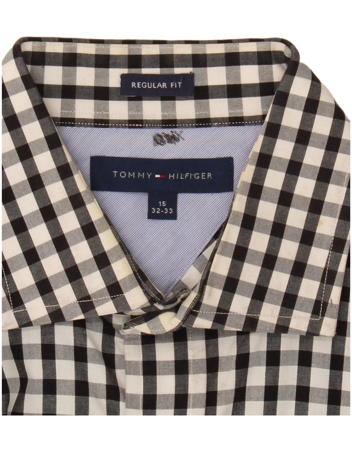 Tommy Hilfiger Herre Regular Fit skjorte str. 15 Medium Sort Gingham