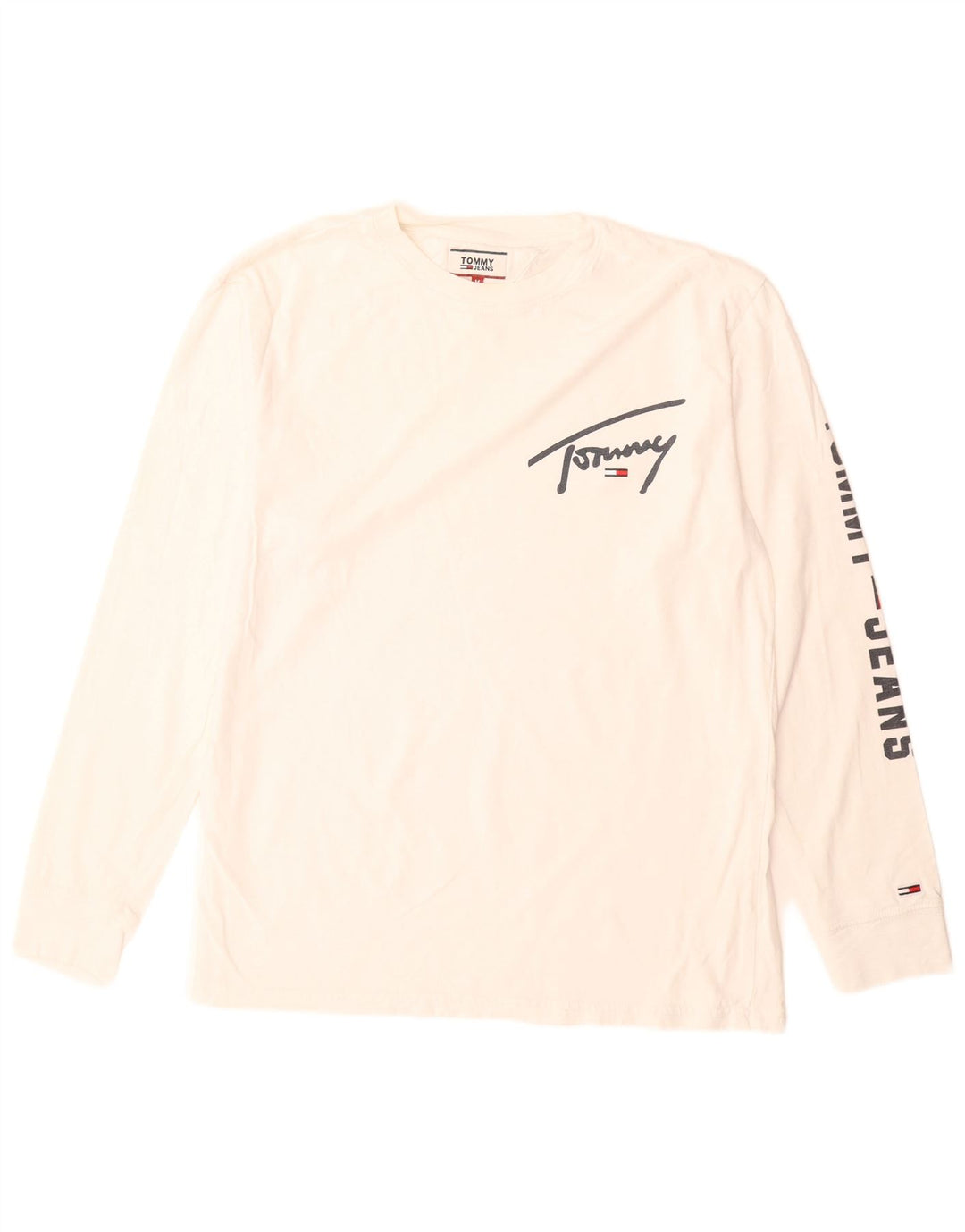 Tommy Hilfiger Herre Grafisk Top Langærmet Medium White