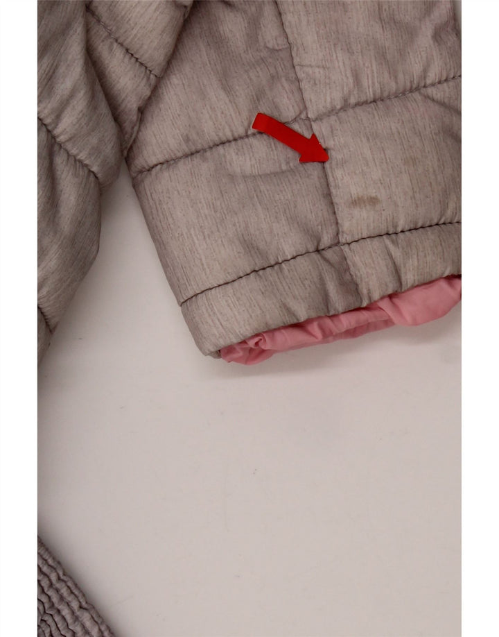 Superdry Polstret hættejakke til kvinder UK 14 Stor grå polyester