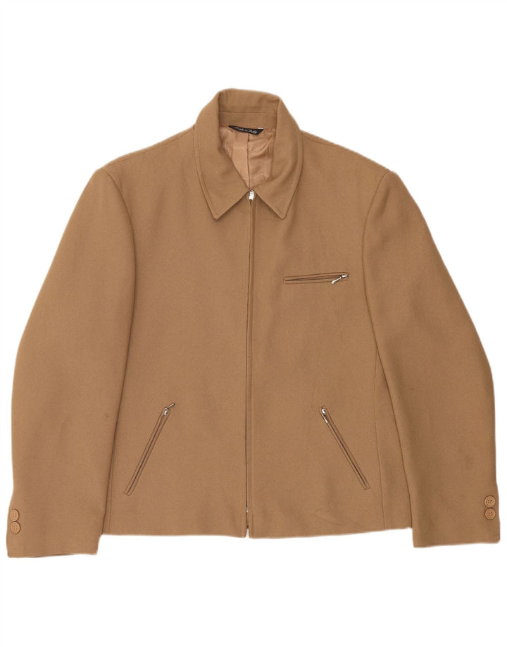 VINTAGE Dame Blazer Jacket IT 48 XL Brun Polyester