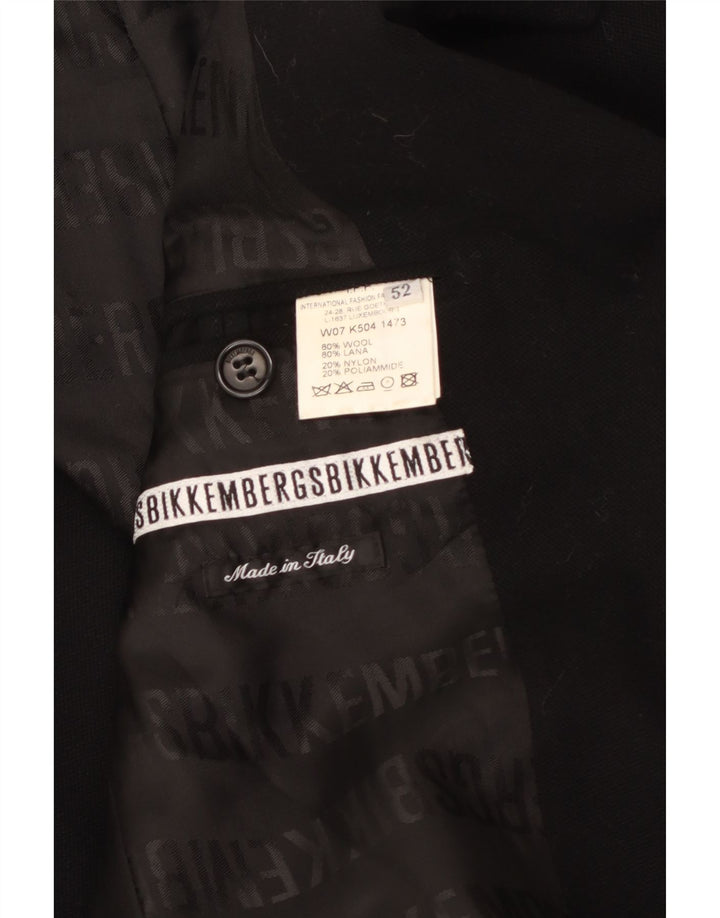Bikkembergs Herre Overfrakke IT 52 XL Sort Uld