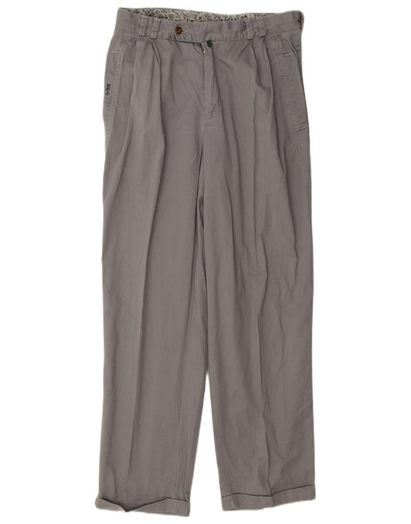 Vintage Herre Pegged Chino Bukser IT 46 Small W29 L30 Grå Bomuld