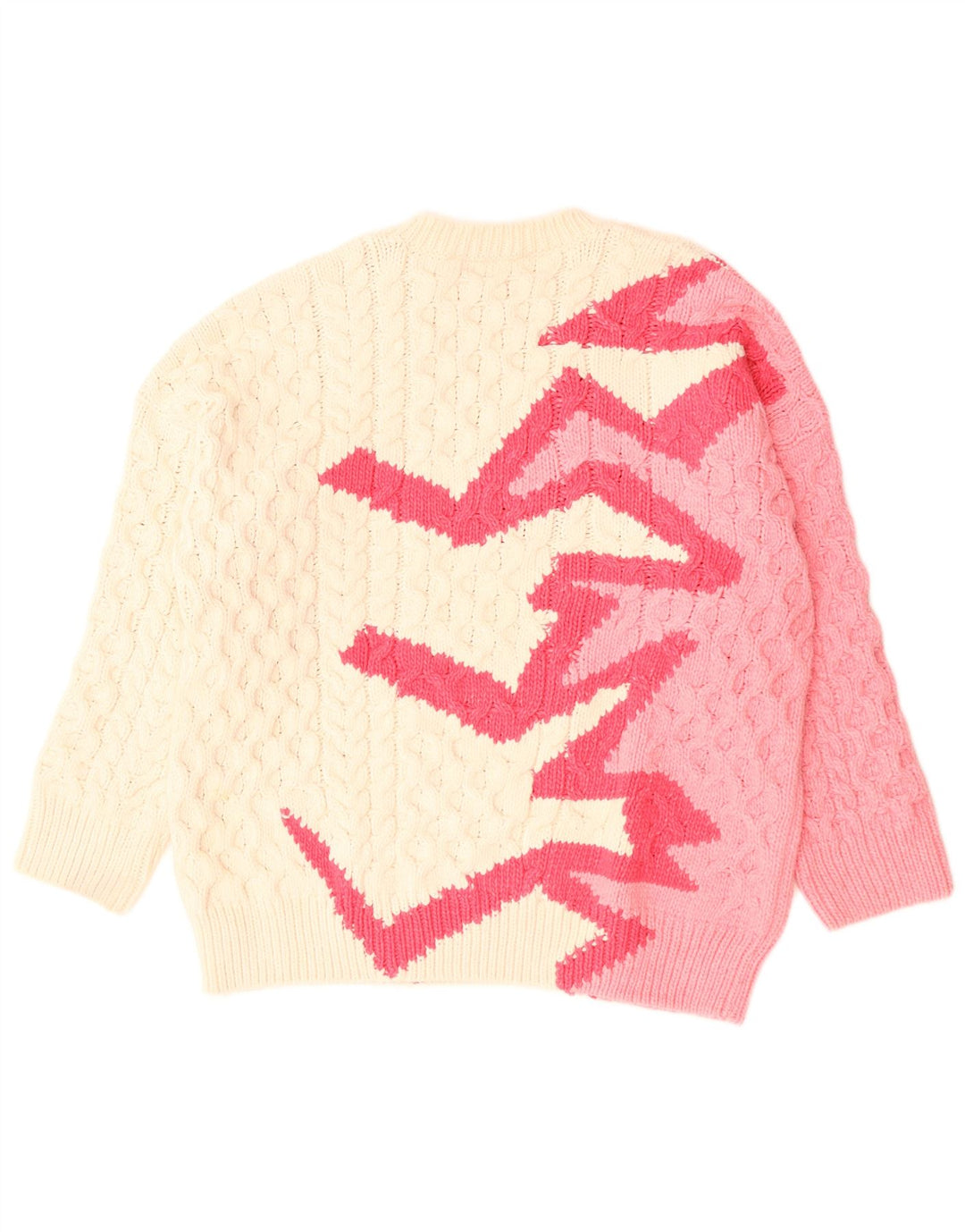 Zara Dame sweater med rund hals DK 14 Medium Off White Polyester