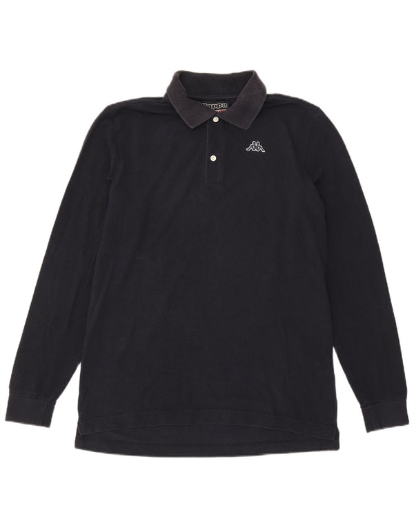 Kappa langærmet poloshirt til mænd Medium marineblå bomuld
