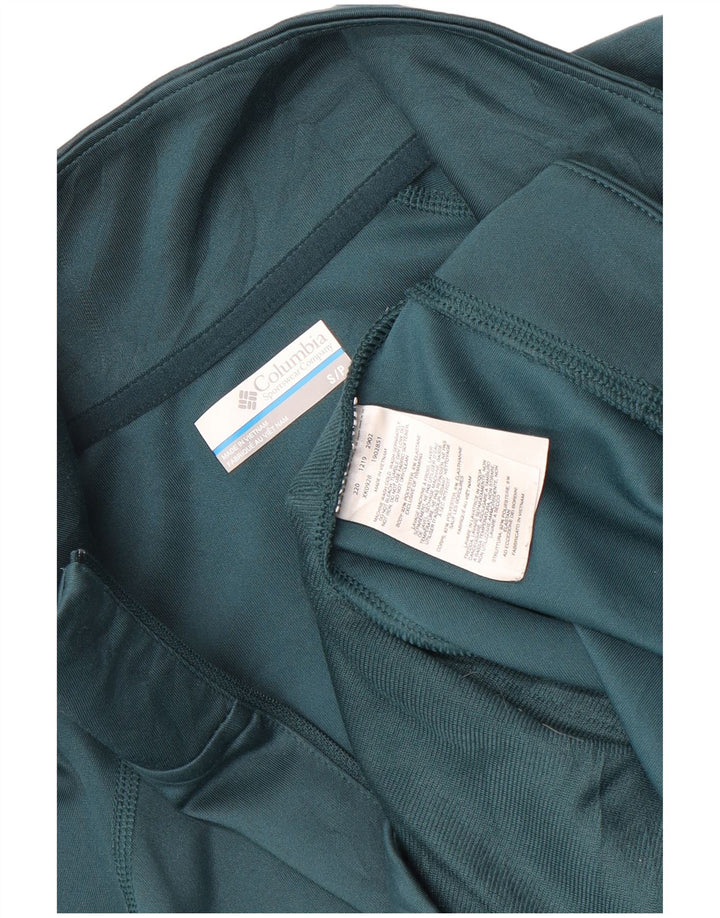 Columbia Herre Zip Neck Pullover Træningsdragt Top UK 10 Small Green Polyester