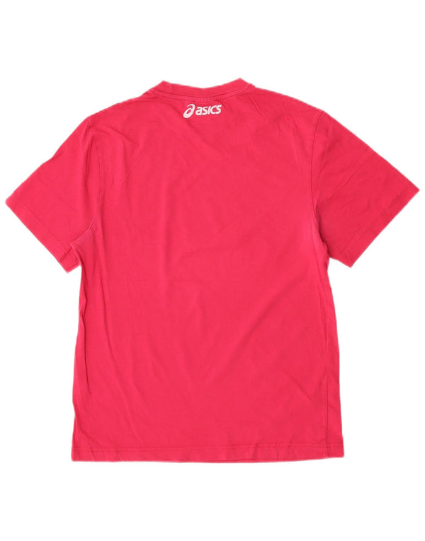 Asics Grafisk T-Shirt Top UK 10 Small Pink Bomuld