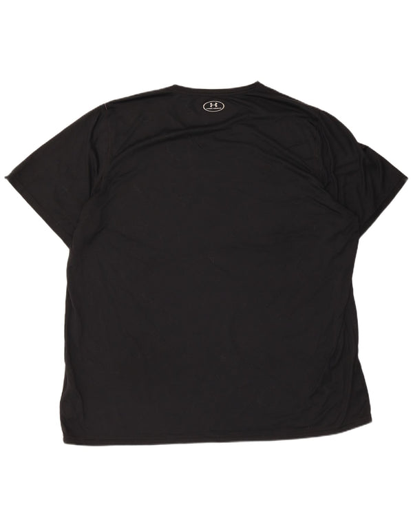 UNDER ARMOUR Herre Heat Gear Grafisk T-Shirt Top 3XL Sort Polyester