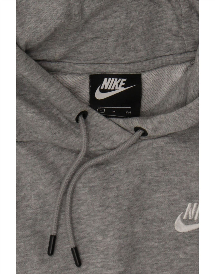 NIKE Womens Oversized Hoodie Jumper UK 10 Small Grey Cotton Vintage Nike and Second-Hand Nike from Messina Hembry 