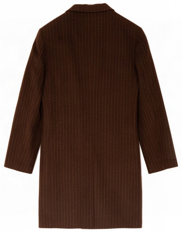 Sirmoney Herre Longline 3-knaps blazerjakke IT 56 3XL Brun nålestribe