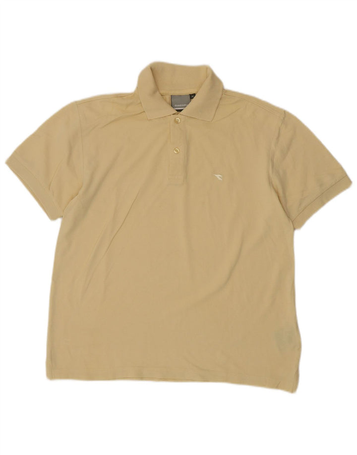 DIADORA Poloshirt til mænd Medium gul bomuld