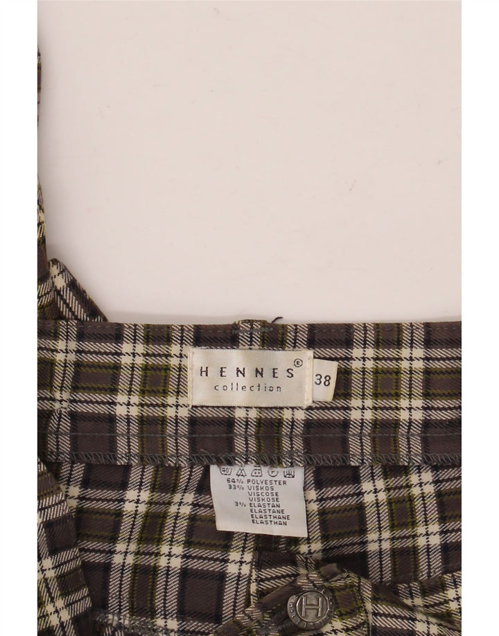 Hennes Dame Slim Casual Bukser EU 38 Medium W28 L28 Grøn ternet