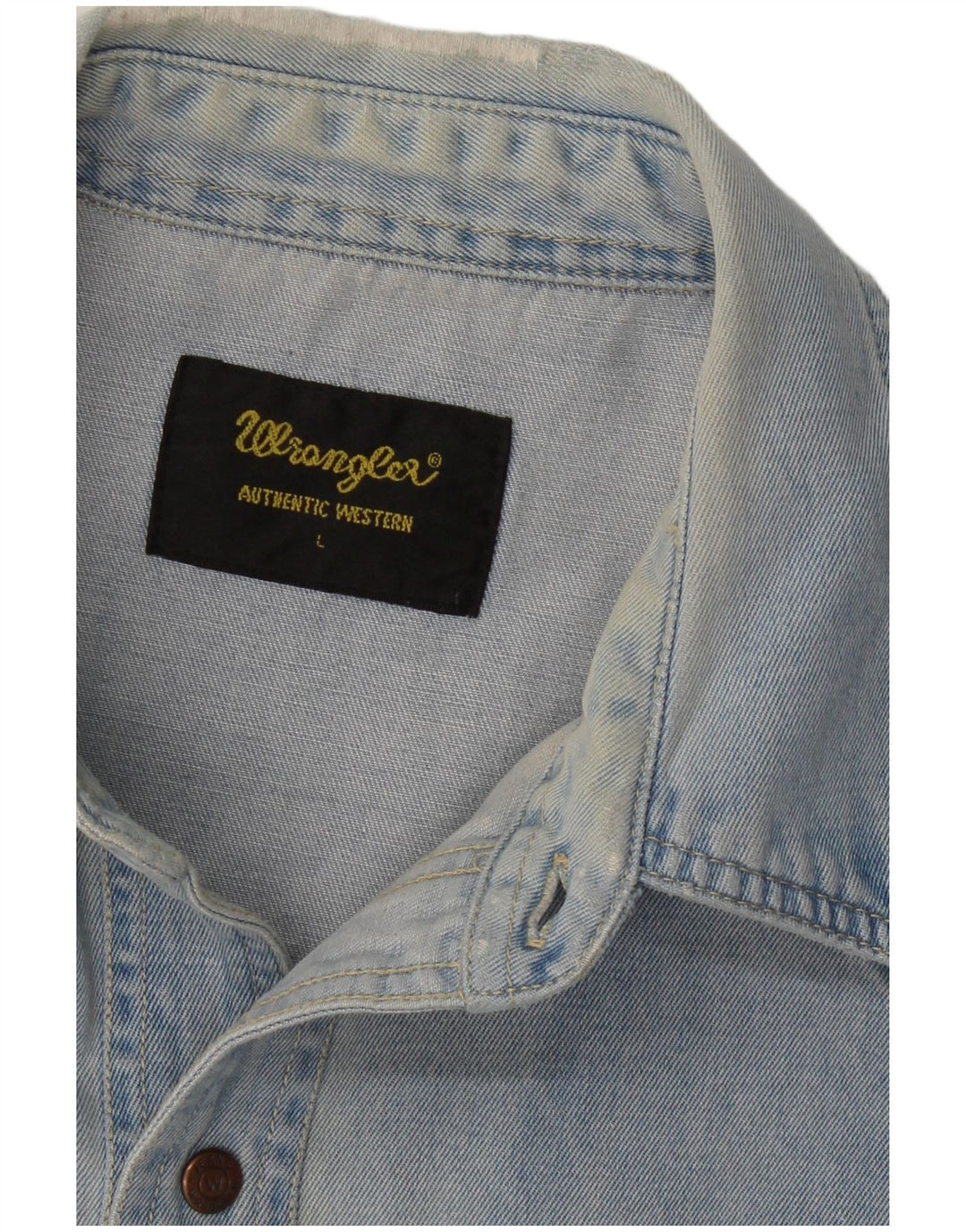 WRANGLER Denimskjorte til mænd, stor blå