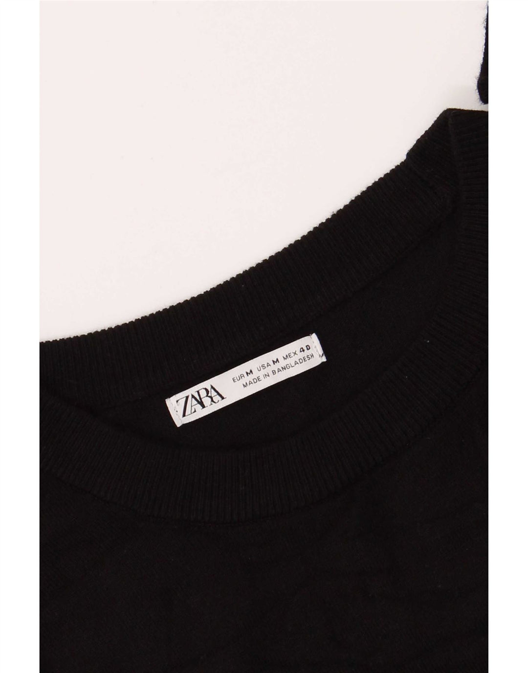 Zara Herre Boat Neck Jumper Sweater Medium Sort