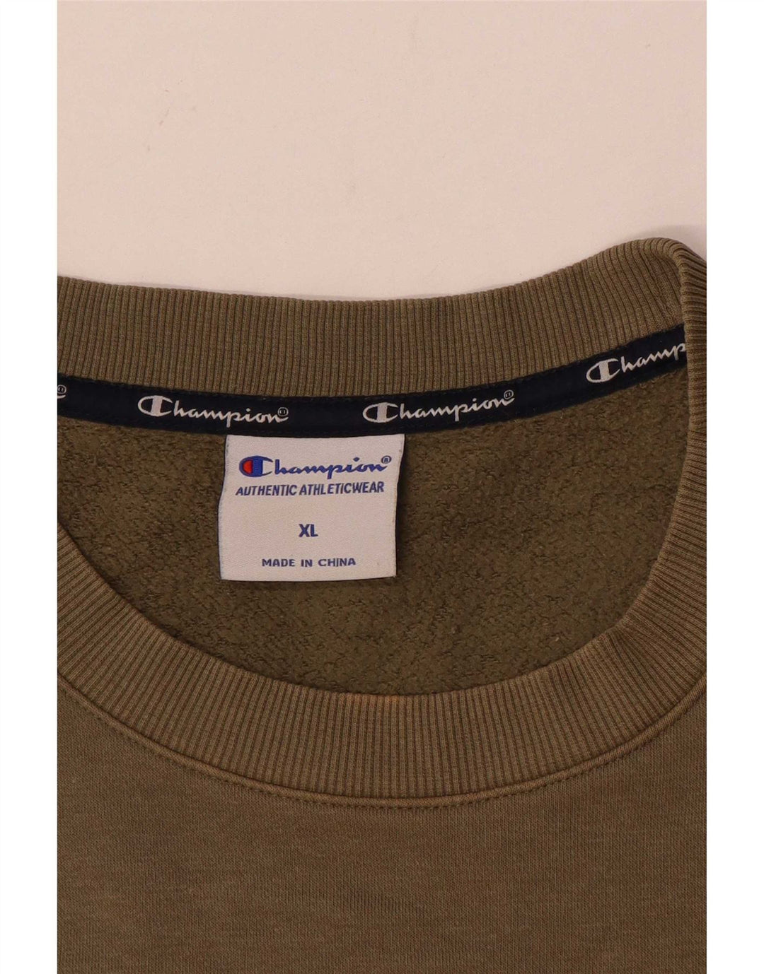 Champion Herre Grafisk Regular Fit Sweatshirt Jumper XL Brun Colourblock