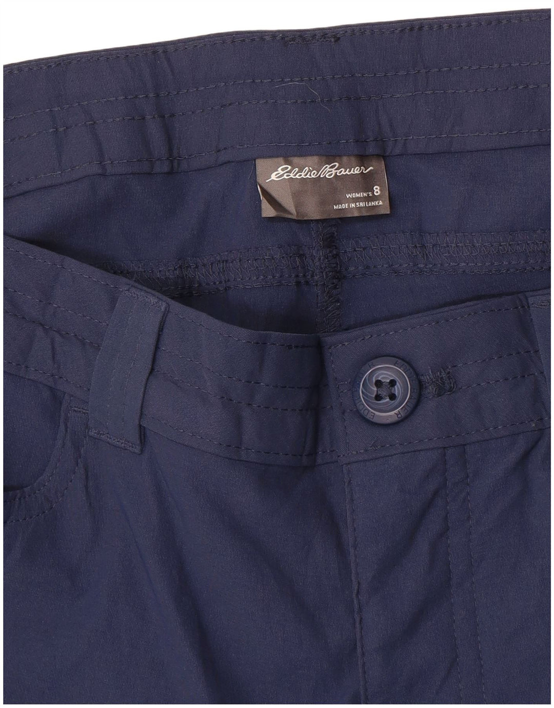 EDDIE BAUER Lige Capri-bukser til kvinder US 8 Medium W32 L20 Marineblå