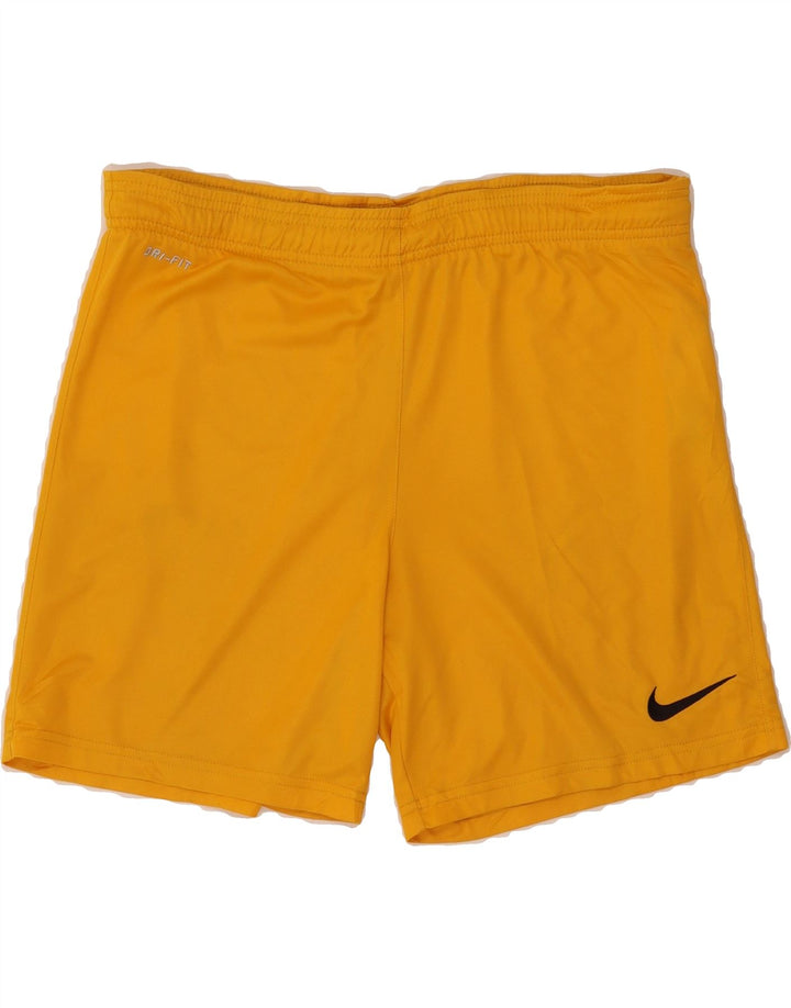 NIKE Mens Dri Fit Sport Shorts Small  Yellow Polyester Vintage Nike and Second-Hand Nike from Messina Hembry 