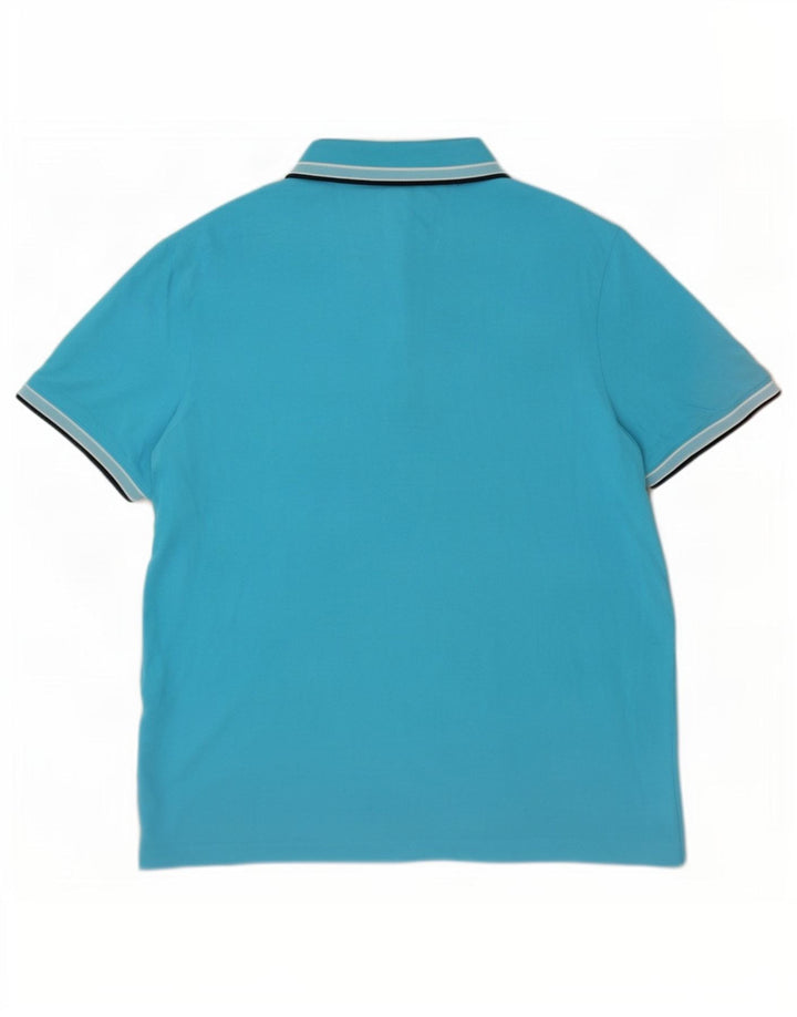Hugo Boss herre poloshirt 4XL blå bomuld